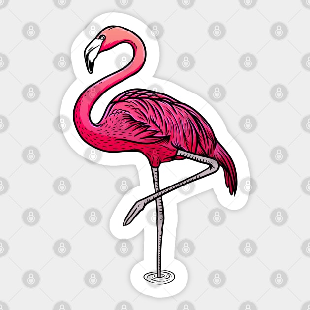 Pink Flamingo Sticker by Sticker Steve